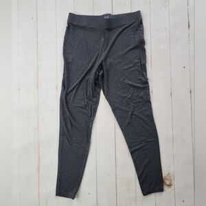 GAP Basic Leggings Pants Size L Womans Dark Gray Pull-on Mid Rise